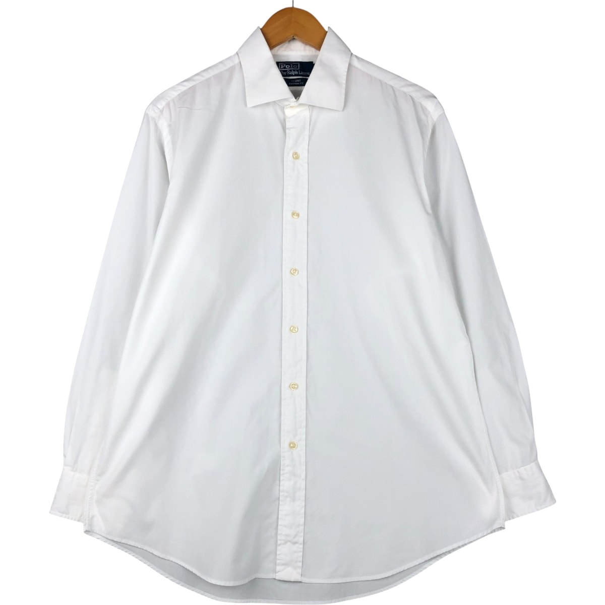 古着 ラルフローレン Ralph Lauren POLO by Ralph Lauren REGENT CUSTOM FIT ワイドカラー 長袖 コットンシャツ メンズL相当/eaa591271