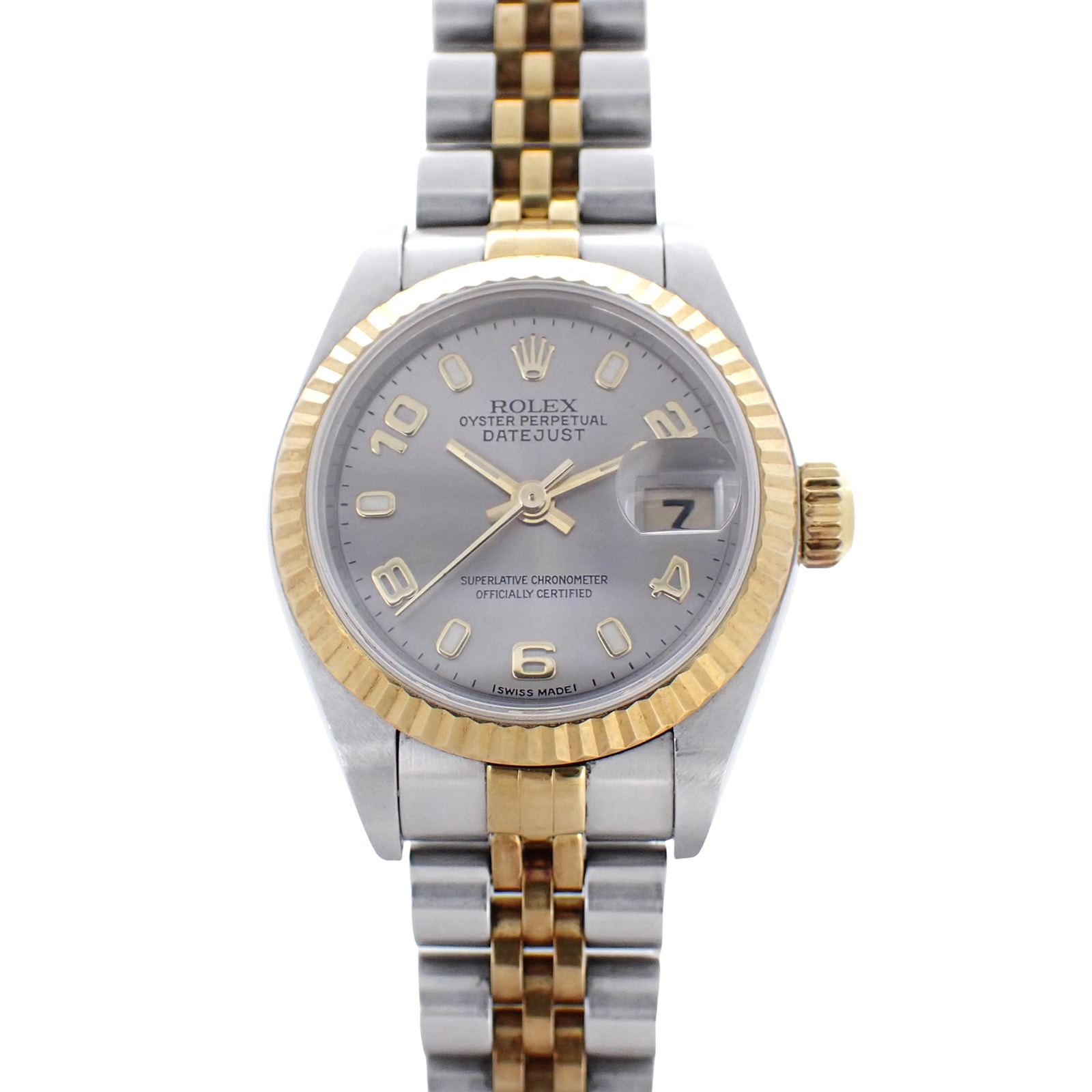 ROLEX ロレックス  デイトジャスト Y  79173  SS/YG グレー 飛びアラビア  レディース 腕時計