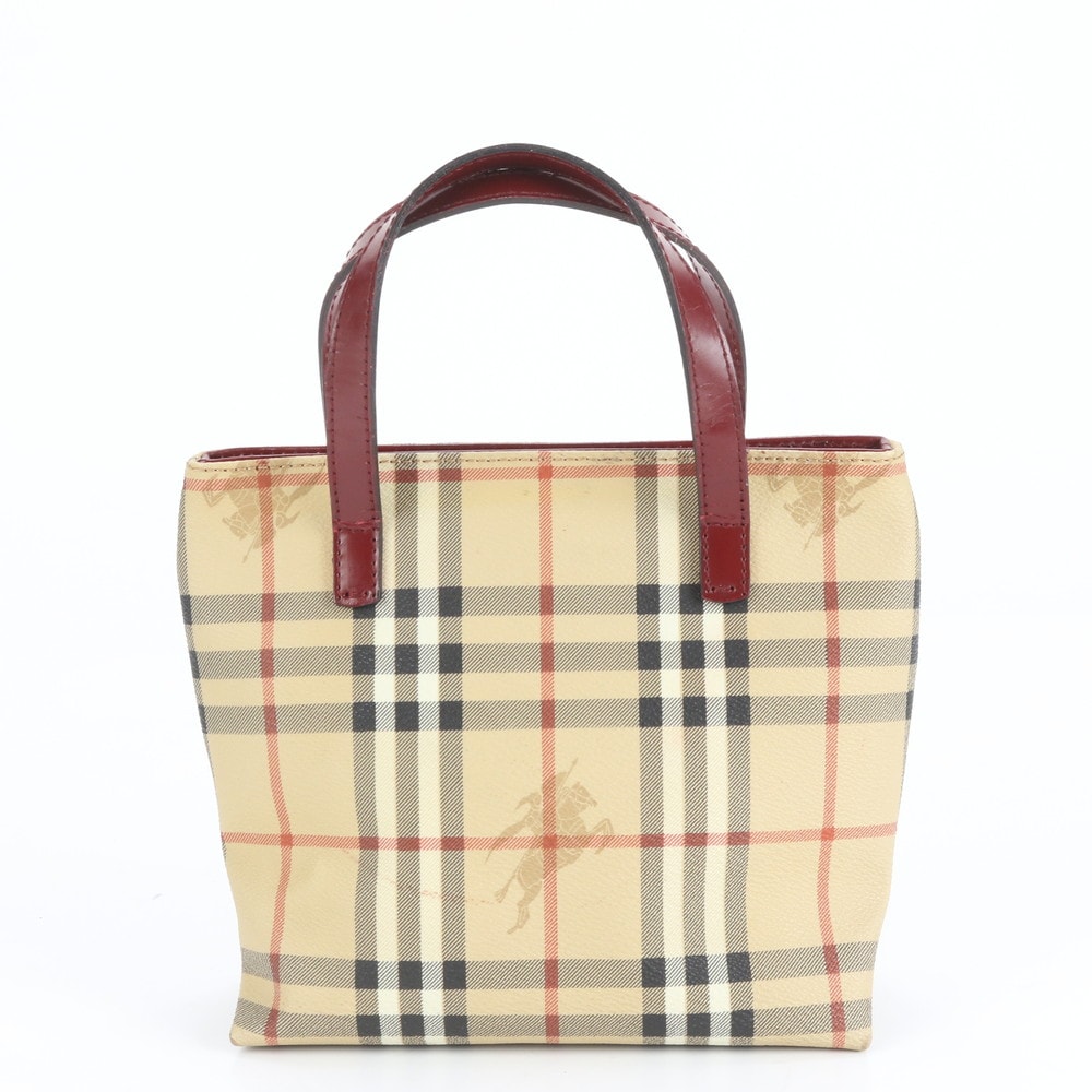 ■極美品 バーバリー ノバ チェックシャドーホースハンドバッグ