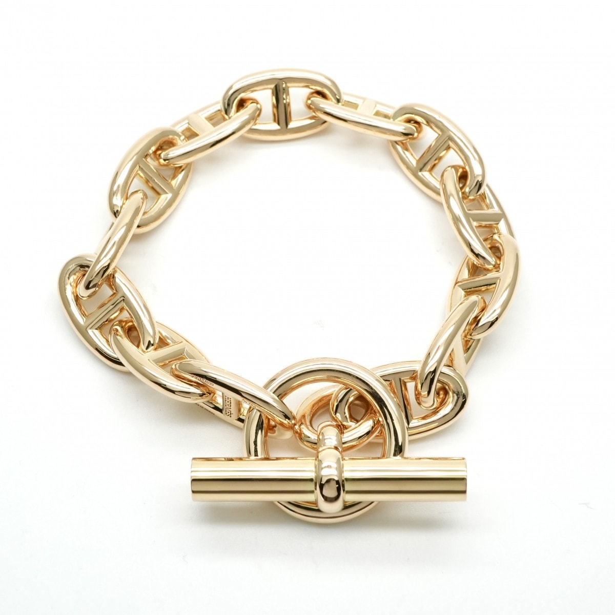 Hermes Chaine D'ancre GM K18 Bracelet "Yellow Gold"