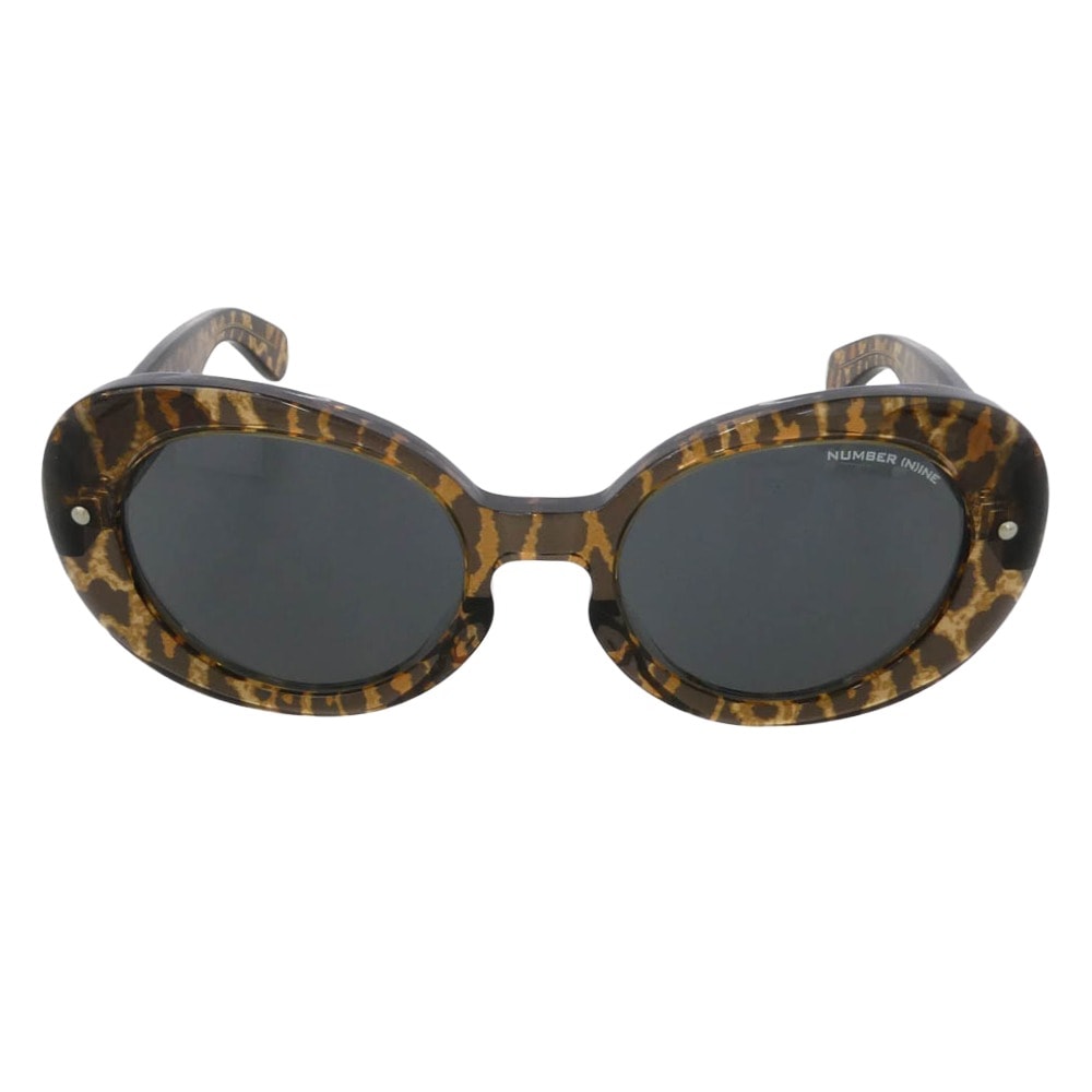 Supreme シュプリーム NUMBER(N)INE ナンバーナイン 25AW × Number Nine Sunglasses ナンバーナイン サングラス レオパード アイウェア メガネ フレーム:ブラウン系 レンズ:ブラック系【極上美品】【中古】