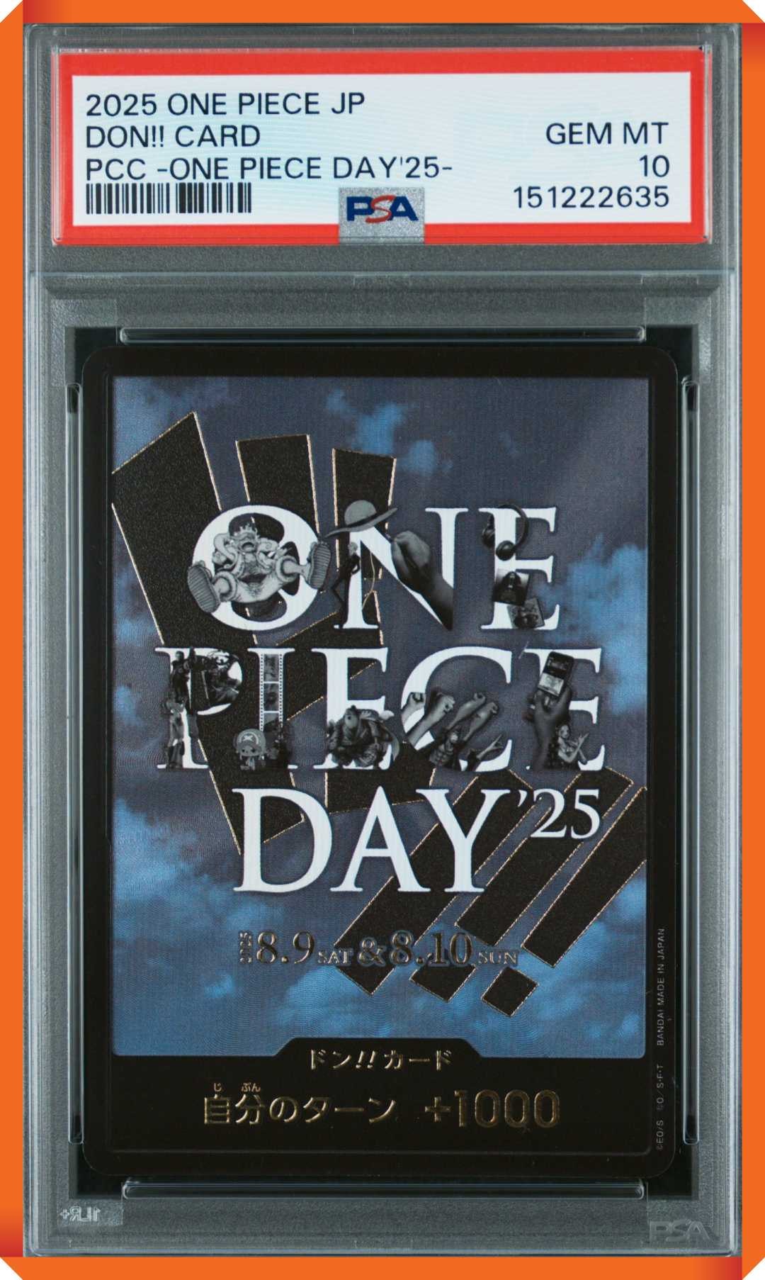 PSA10】ドン!!カード : ONE PIECE DAY'25 (プレミアムカード