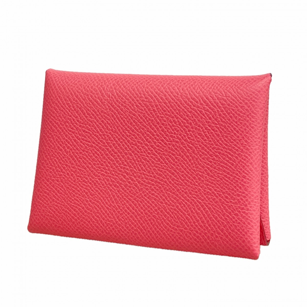【6gd4689】エルメス コインケース カルヴィデュオ ヴォーエプソン ローズアザレ シルバー金具 K刻印【中古】レディース