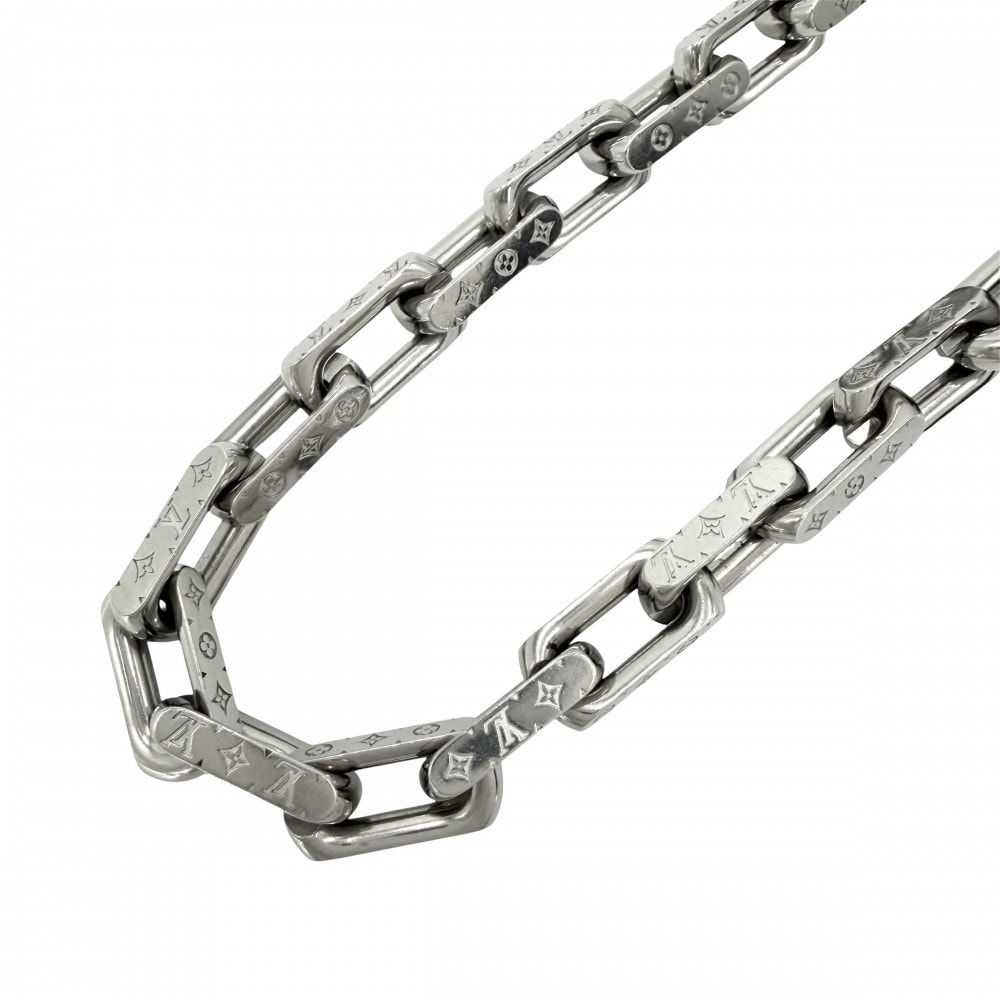 LOUIS VUITTON ルイヴィトン ネックレス コリエ・チェーンモノグラム アクセサリー    M00307 シルバー メンズ 約127.1g【中古品】