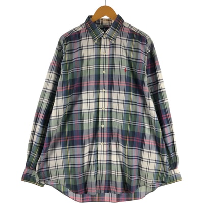 古着 ラルフローレン Ralph Lauren 長袖 ボタンダウンチェックシャツ メンズXL相当/eaa535712