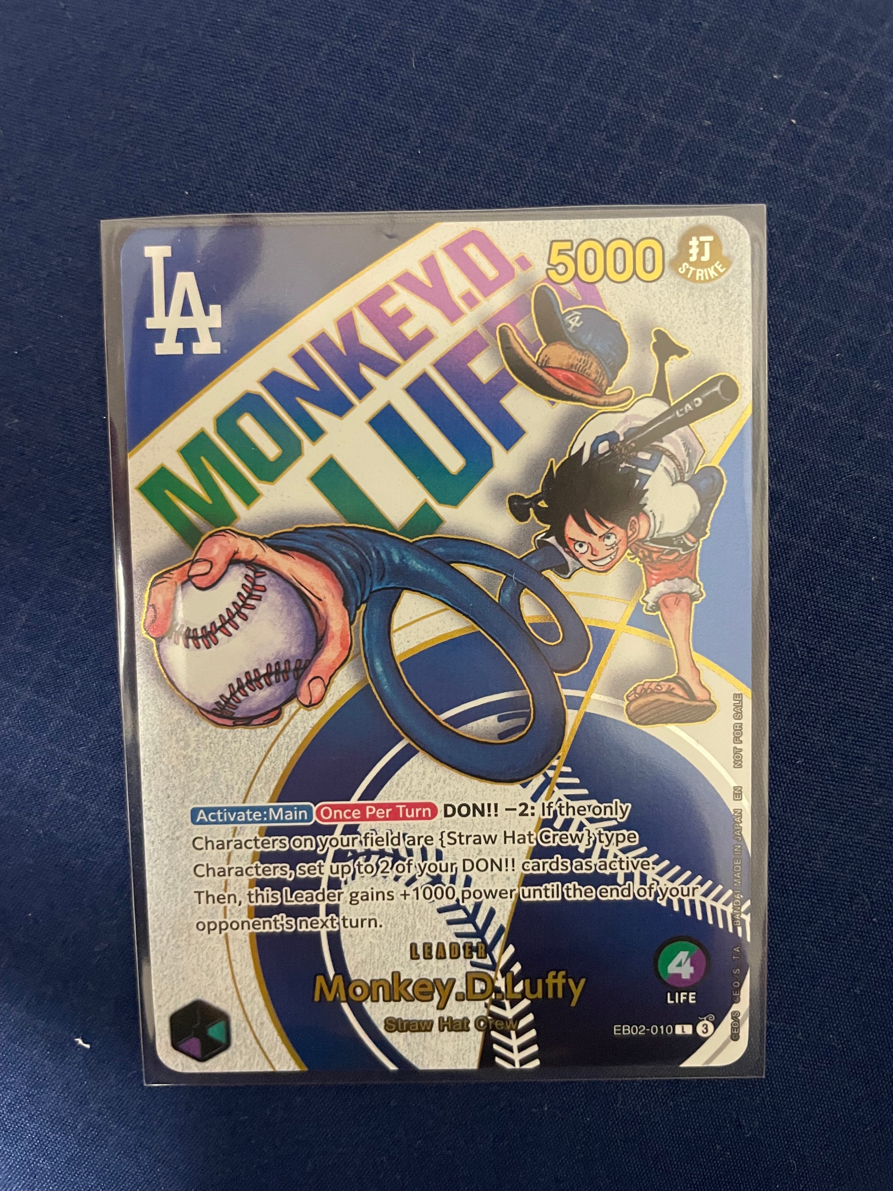 モンキー・D・ルフィ L [EB02-010]【英語版】(プロモーションカード「ワンピースカードゲーム x ロサンゼルスドジャース」)