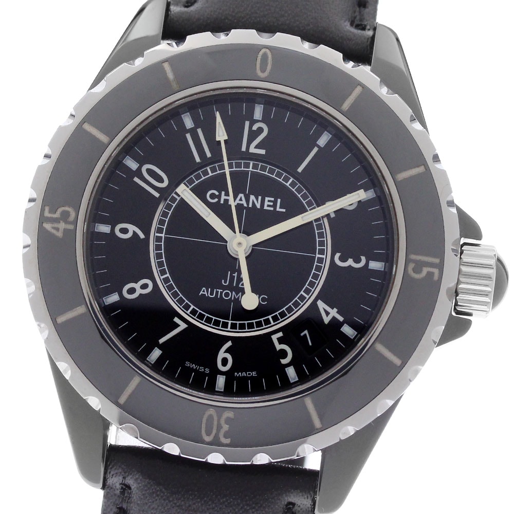 ☆良品  シャネル J12 38MM 黒セラミック H0683 メンズ 【中古】