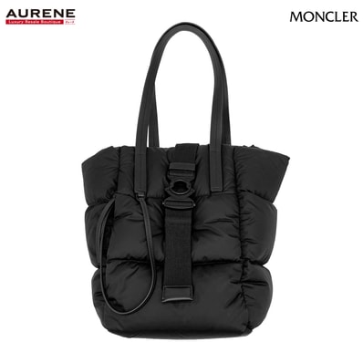 MONCLER モンクレール Xander キルティング トートバッグ
ロゴバックル ナイロン レザー ダウン ユニセックス
【中古】