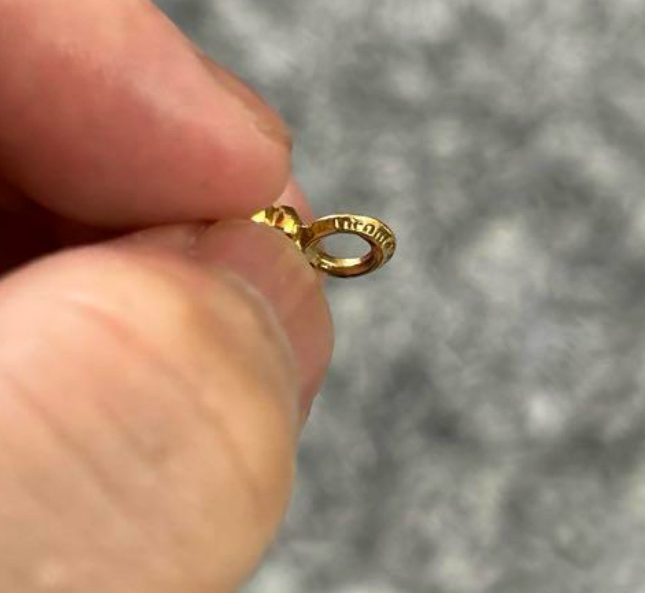 Chrome Hearts 22K #A Stack Charm BS Flare "Yellow Gold"