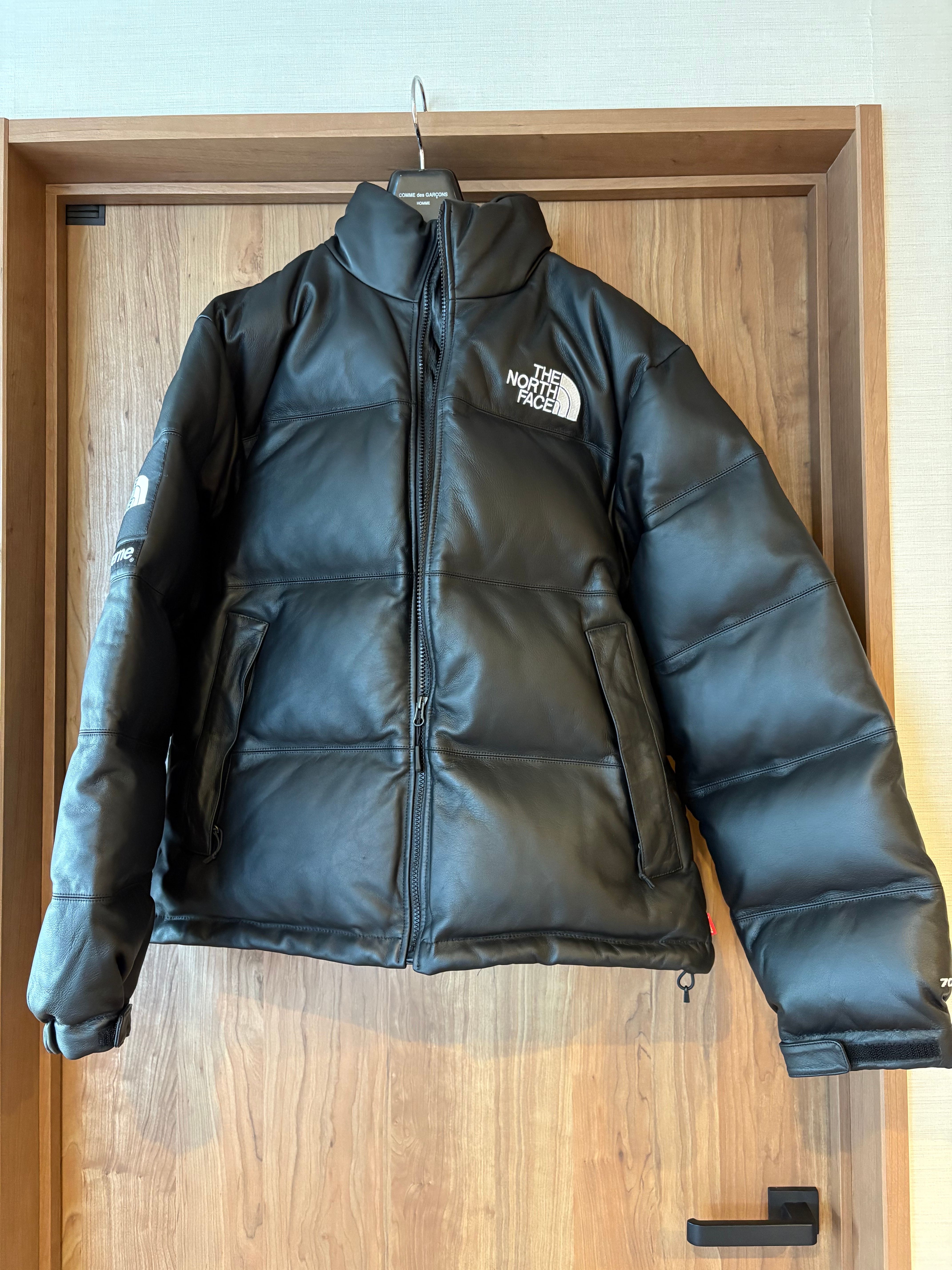 Supreme x The North Face Leather Nuptse Jacket "Black"