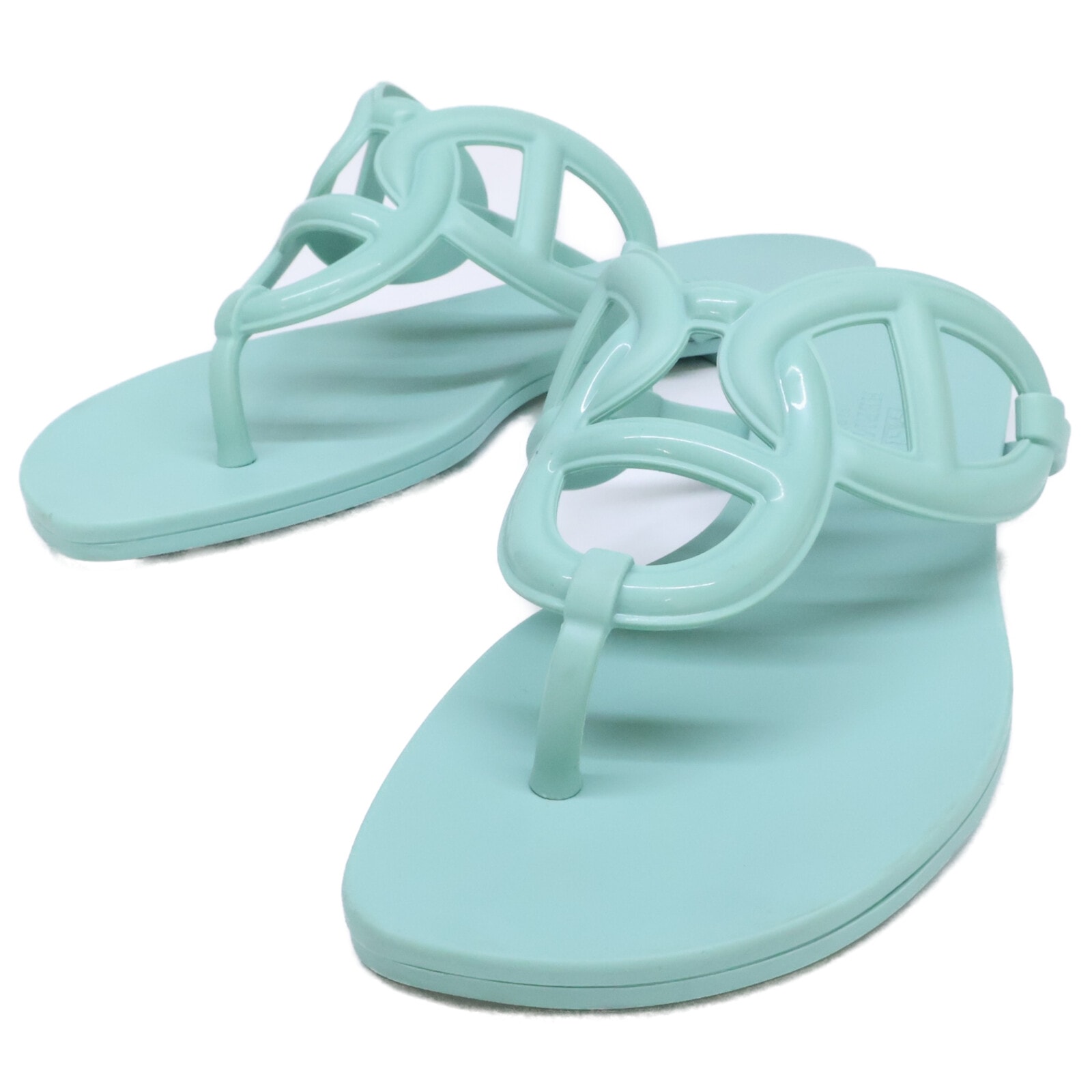 エルメス 【美品】221001Z Egerie エジェリー シェーヌダンクル トングサンダル 35