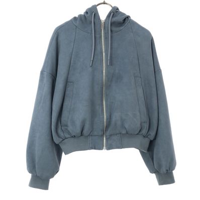 ZARA 長袖 スエードライク ジップパーカー