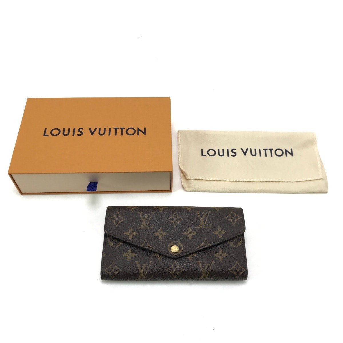 $$ LOUIS VUITTON ルイヴィトン 2つ折り長財布 モノグラム ポルトフォイユサラ M62235