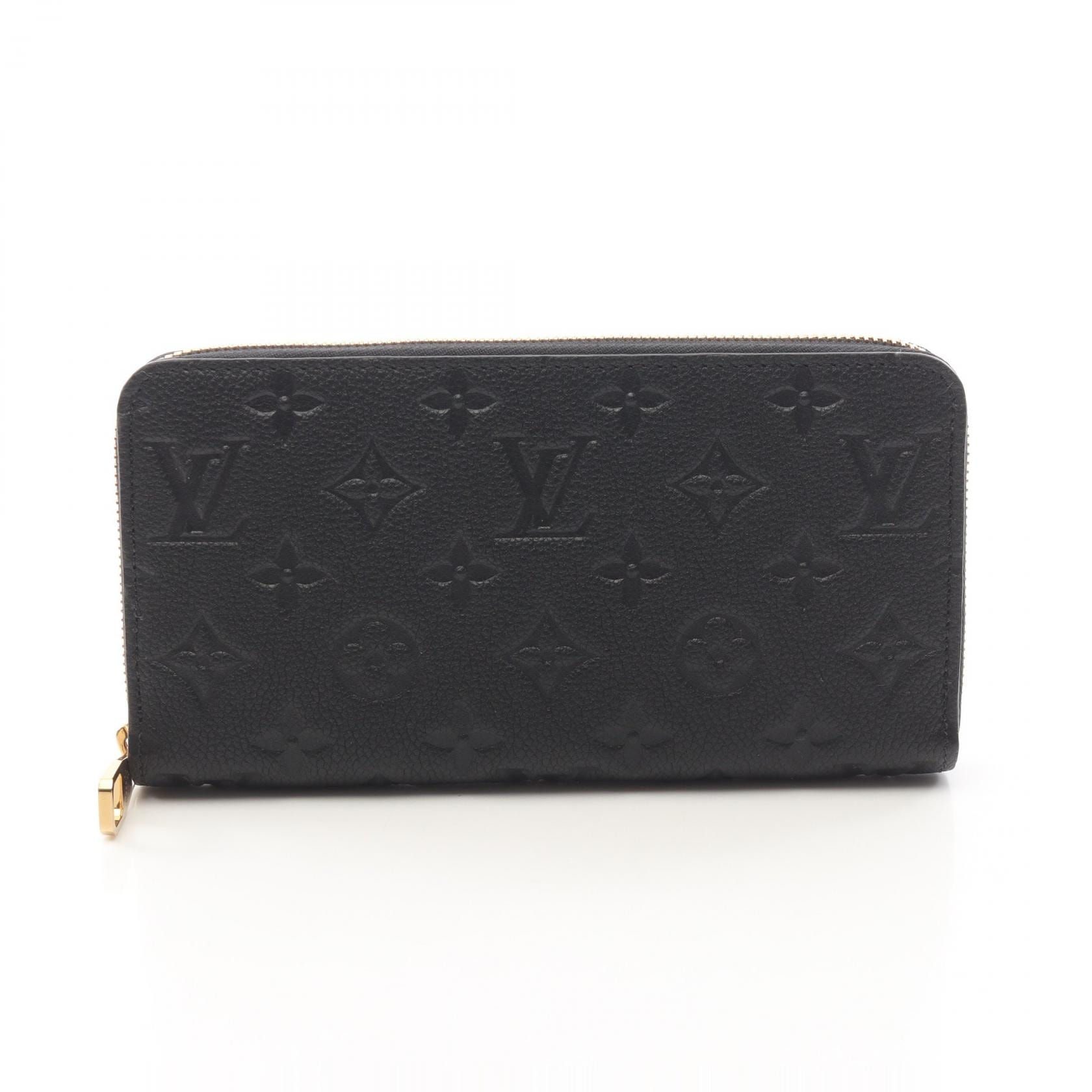 ルイ・ヴィトン LOUIS VUITTON ジッピー ウォレット モノグラムアンプラント ノワール ラウンド長財布 財布 レザー メンズ レディース ブラック系 M28791 【中古】
