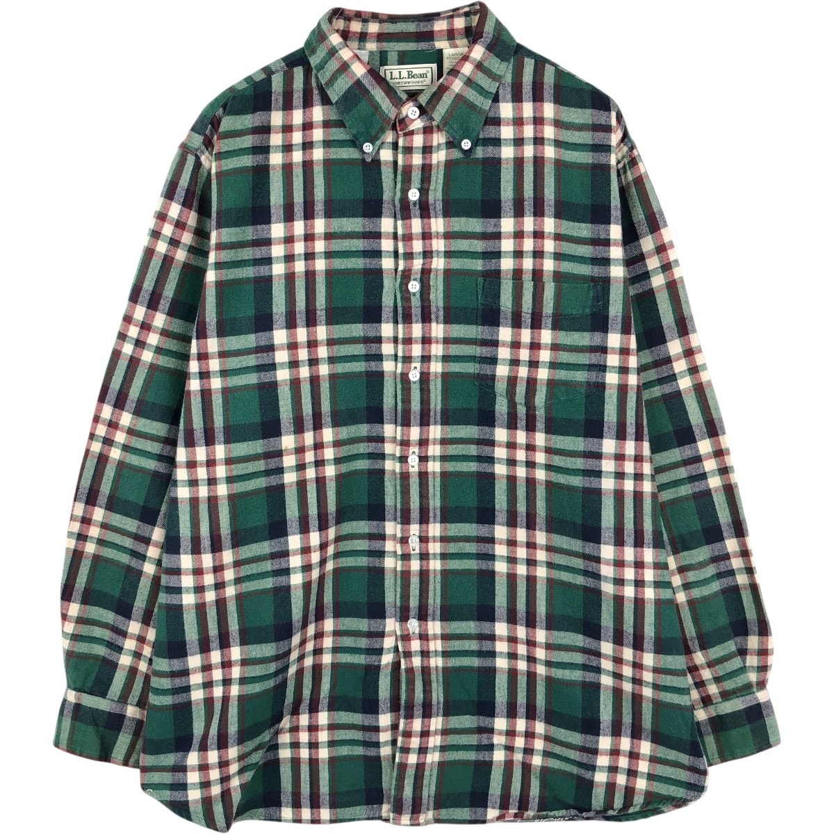 古着 ~90年代 エルエルビーン L.L.Bean 長袖 ボタンダウン フランネルチェックシャツ LARGE REGULAR メンズL相当 ヴィンテージ/eaa677082