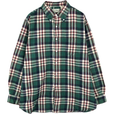 古着 ~90年代 エルエルビーン L.L.Bean 長袖 ボタンダウン フランネルチェックシャツ LARGE REGULAR メンズL相当 ヴィンテージ/eaa677082