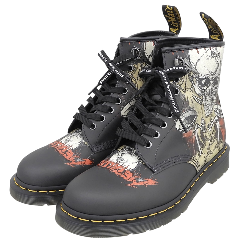 ドクターマーチン 新品同様 METALLICA SKULL LIGHTENING 8 ホール ブーツ シューズ メンズ ブラック 7 1460 7
