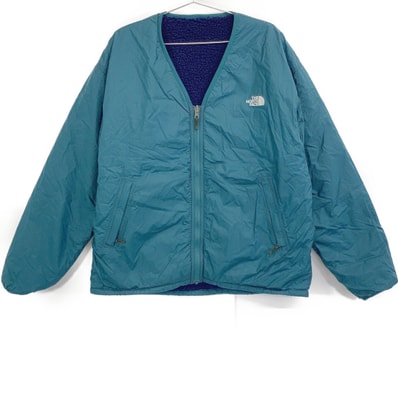 ノースフェイス ターコイズ/パープル Reversible Extreme Pile Cardigan L