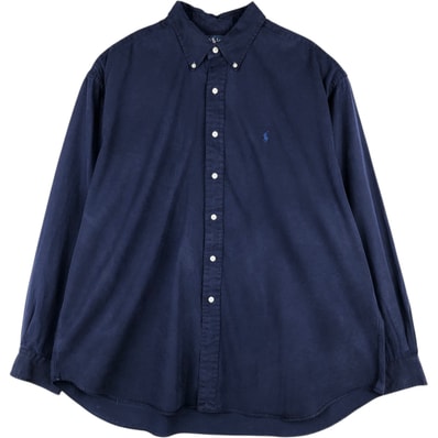 古着 ラルフローレン Ralph Lauren BLAKE シルク 長袖 ボタンダウンシャツ メンズXXL相当/eaa628896