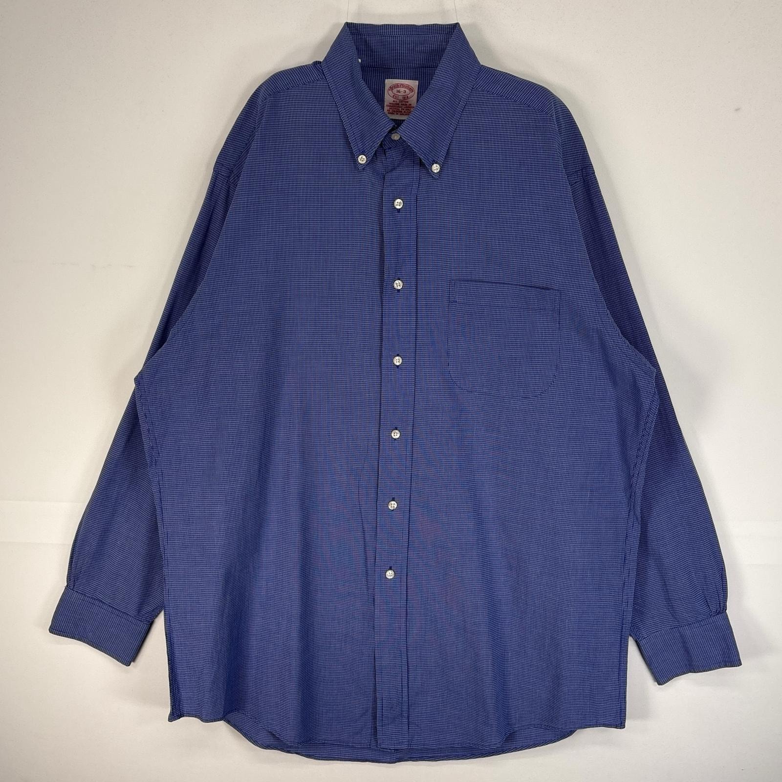 古着 ブルックスブラザーズ Brooks Brothers 長袖シャツ 胸ポケ 1818 L ブルー系 チェック メンズ