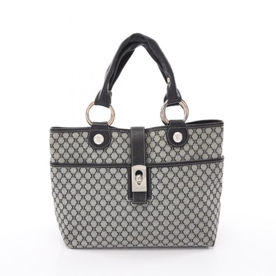 セリーヌ CELINE マカダム トートバッグ バッグ キャンバス レザー レディース グレー系 / ブラック系 【中古】