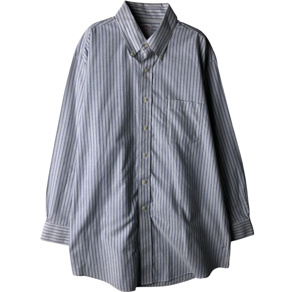 古着 ブルックスブラザーズ Brooks Brothers Est.1818 MADISON マルチストライプ 長袖 ボタンダウンストライプシャツ メンズXL相当/eaa619034