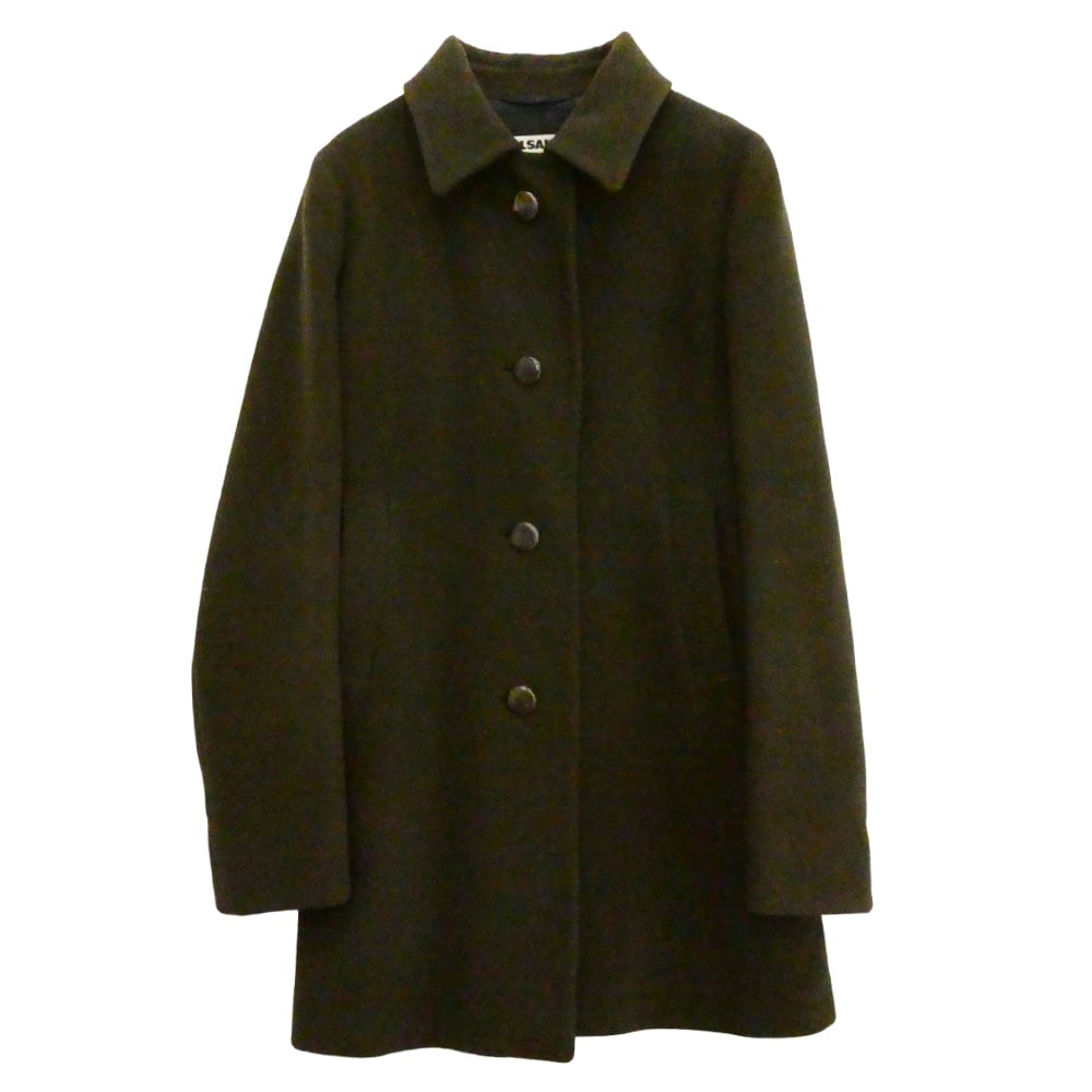 JIL SANDER ジルサンダー コート ウール チェスター コート カーキ系 34【中古】