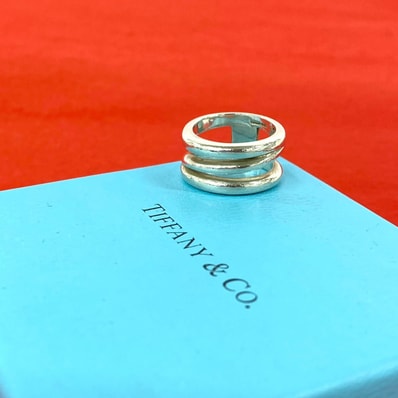 TIFFANY&Co. ティファニー ダイアゴナル リング シルバー925 リング・指輪 9.5号 シルバー
a74-6