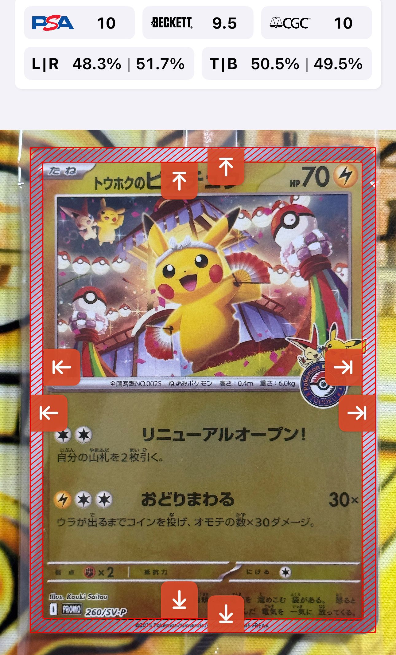 トウホクのピカチュウ P [SV-P 260](スペシャルBOX「ポケモンセンタートウホク」)