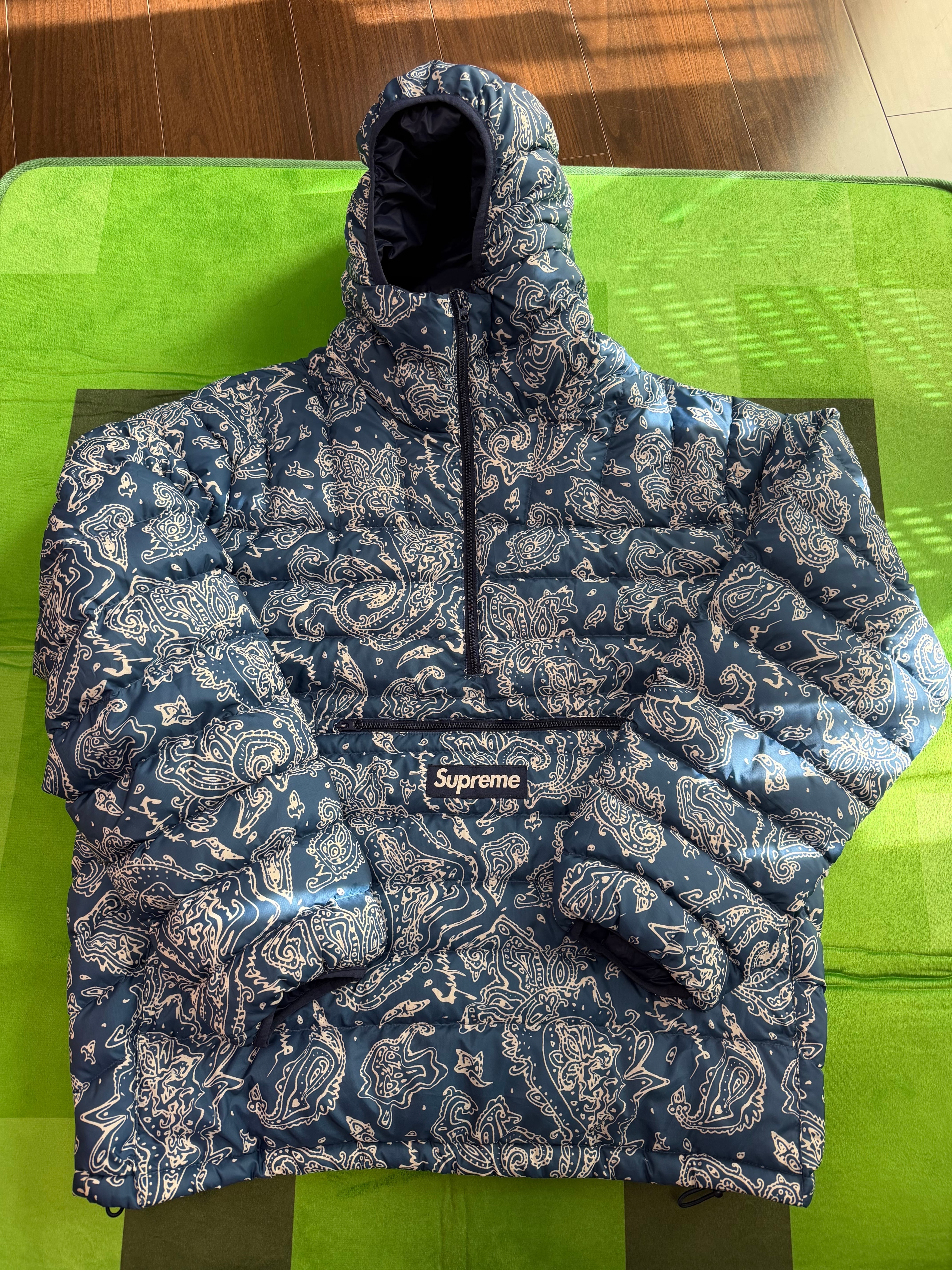 Supreme Micro Down Half Zip Hooded Pullover 