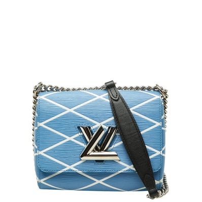 ルイ ヴィトン エピ マルタージュ ツイストPM チェーン ショルダーバッグ M50119 ブルー ホワイト レザー レディース LOUIS VUITTON 【中古】