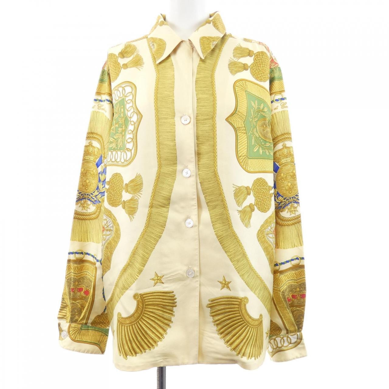 【ヴィンテージ】エルメス HERMES POSTE ET CAVALERIE ツイルレーヌ. シャツ