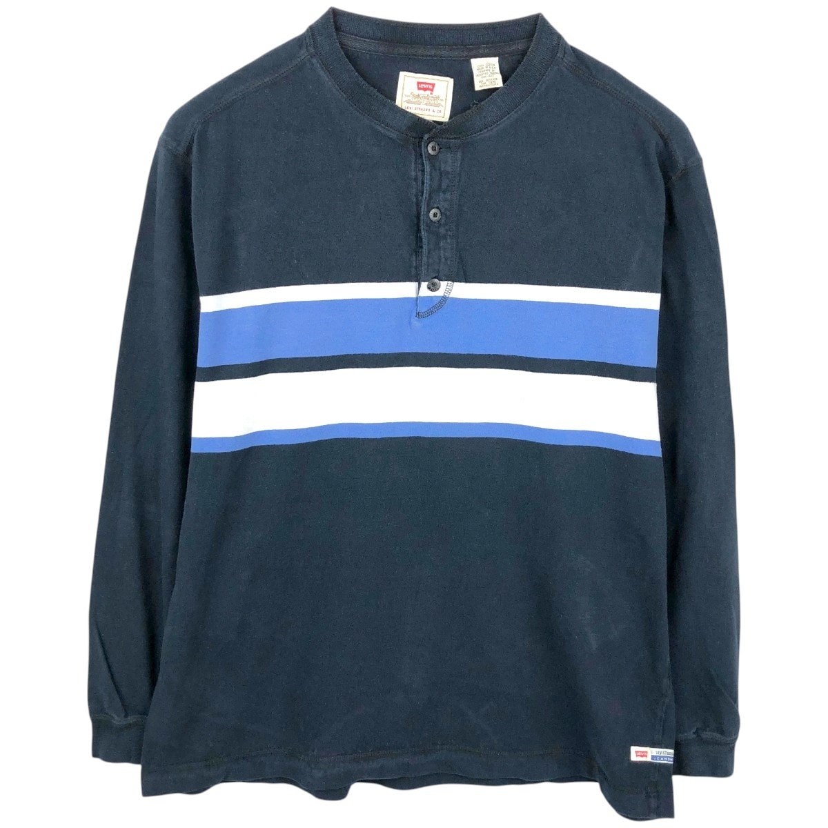 古着 90年代 リーバイス Levi's ヘンリーネック ロングTシャツ ロンT USA製 メンズL相当 ヴィンテージ/eaa661981