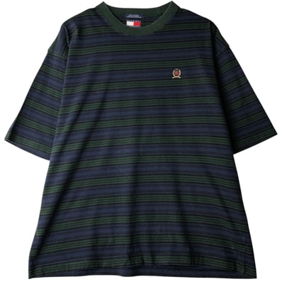 古着 90年代~ トミーヒルフィガー TOMMY HILFIGER 半袖 ボーダーTシャツ メンズXL相当 ヴィンテージ/eaa648253
