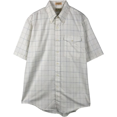 古着 70~80年代 エルエルビーン L.L.Bean 半袖 ボタンダウン チェックシャツ USA製 メンズXL相当 ヴィンテージ/eaa654342