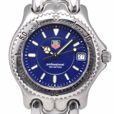 タグホイヤー TAG HEUER WG111A S/el プロフェッショナル ブルー クォーツ メンズ 良品 箱付き 腕時計 A#149368
