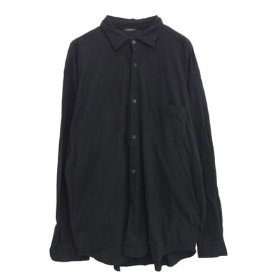 COMOLI コモリ 長袖シャツ 25SS B01-05040 ジャージ コモリシャツ 長袖シャツ ブラック ダークネイビー系 2【中古】