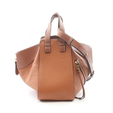ロエベ LOEWE HAMMOCK SMALL ハンモック スモール 2WAY ハンドバッグ バッグ レザー レディース ブラウン系 387 41 S35 【中古】