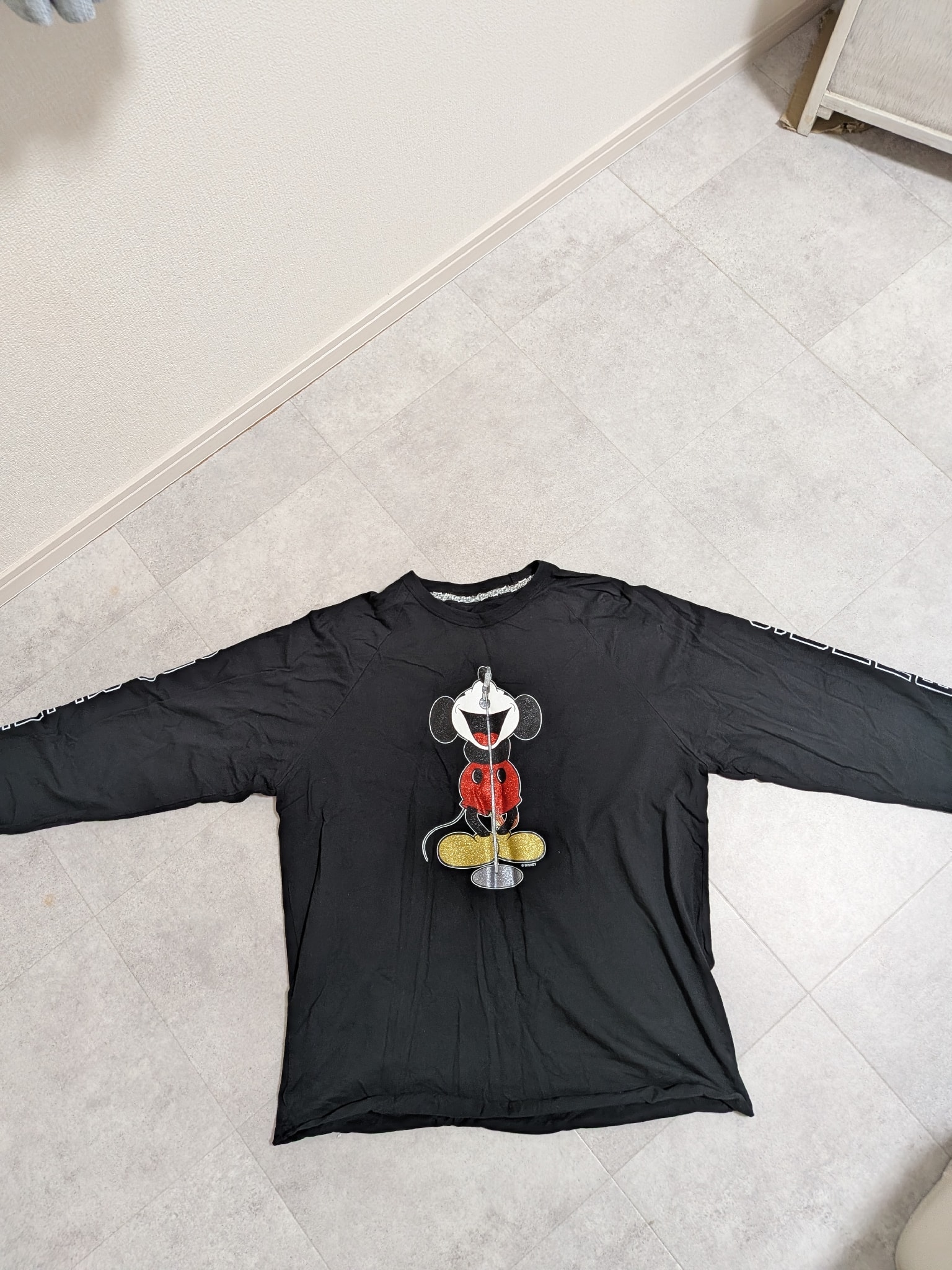 Supreme x Number (N)ine x Mickey Mouse Raglan L/S Top "Black"