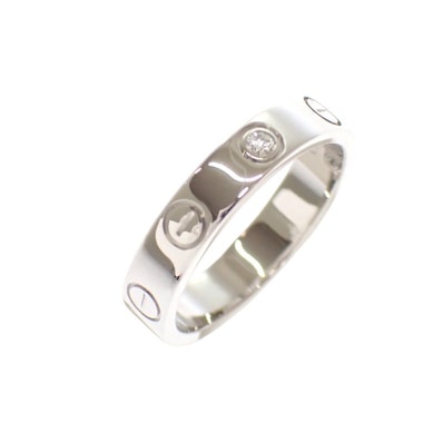 カルティエ CARTIER ミニラブリング 7号 B4050547 リング K18ホワイトゴールド ダイヤモンド #47 レディース【中古】【Aランク】