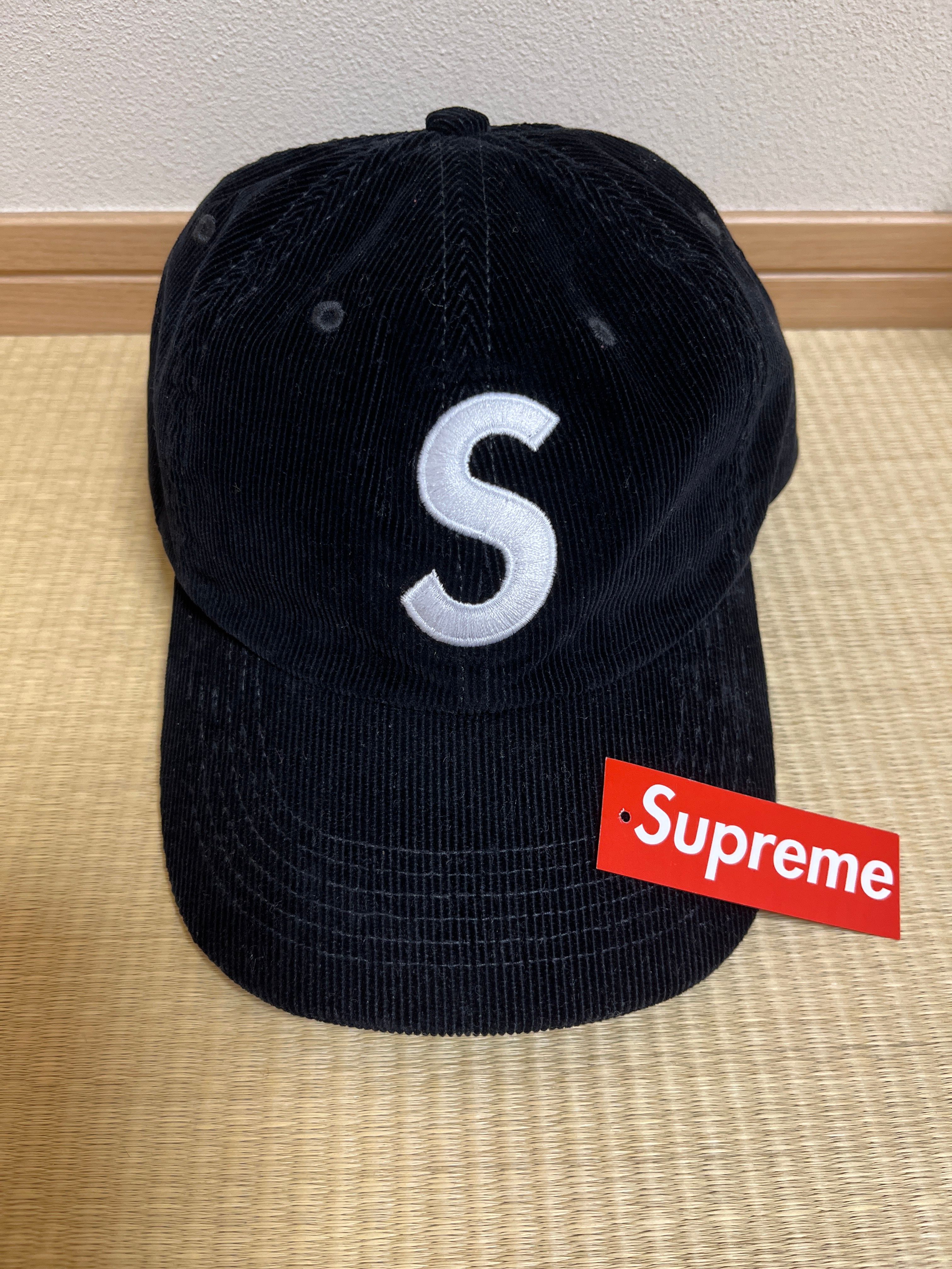 Supreme Fine Wale Corduroy S Logo 6-Panel  "Black"