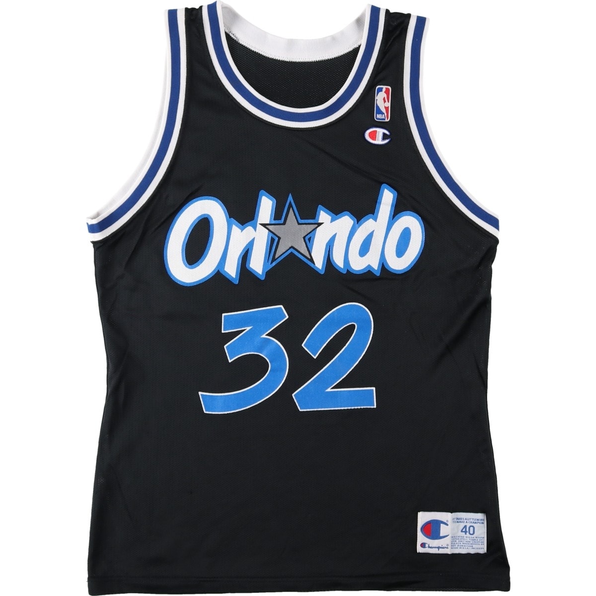 古着 90年代 チャンピオン Champion NBA ORLANDO MAGIC オーランド マジック メッシュ ゲームシャツ レプリカユニフォーム USA製 メンズM相当 ヴィンテージ/eaa662685