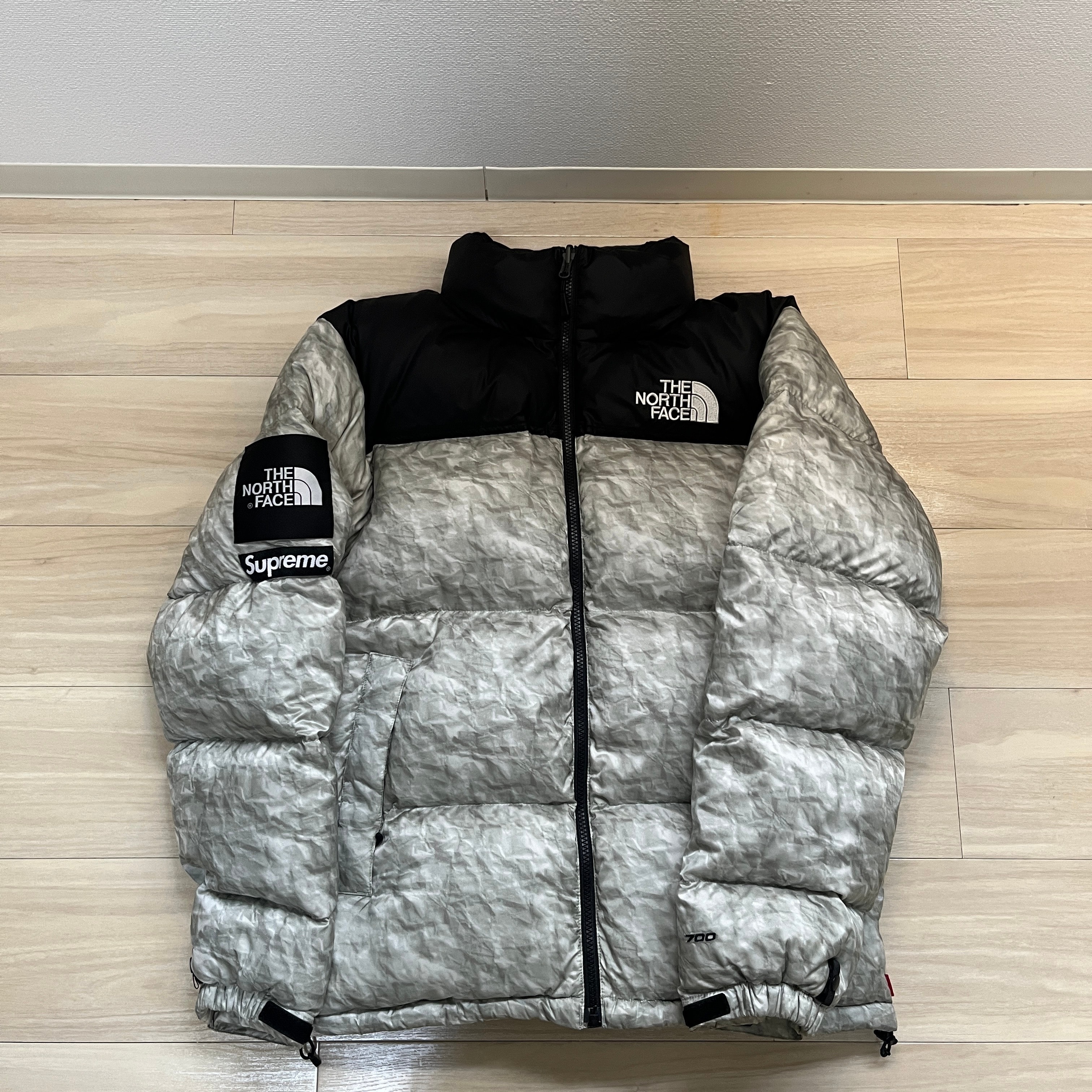 Supreme x The North Face Nuptse Jacket "White Paper Print"