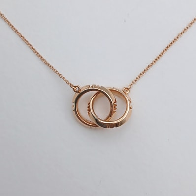 【値下げ】TIFFANY&Co. ティファニー アトラスX クローズド インターロッキング ネックレス 750PG ネックレス K18ピンクゴールド ピンクゴールド レディース【中古】