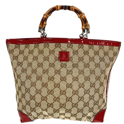グッチ GUCCI GG ロゴ バンブー 311175 チルドレンズ カバン トートバッグ ハンドバッグ GGキャンバス ベージュ