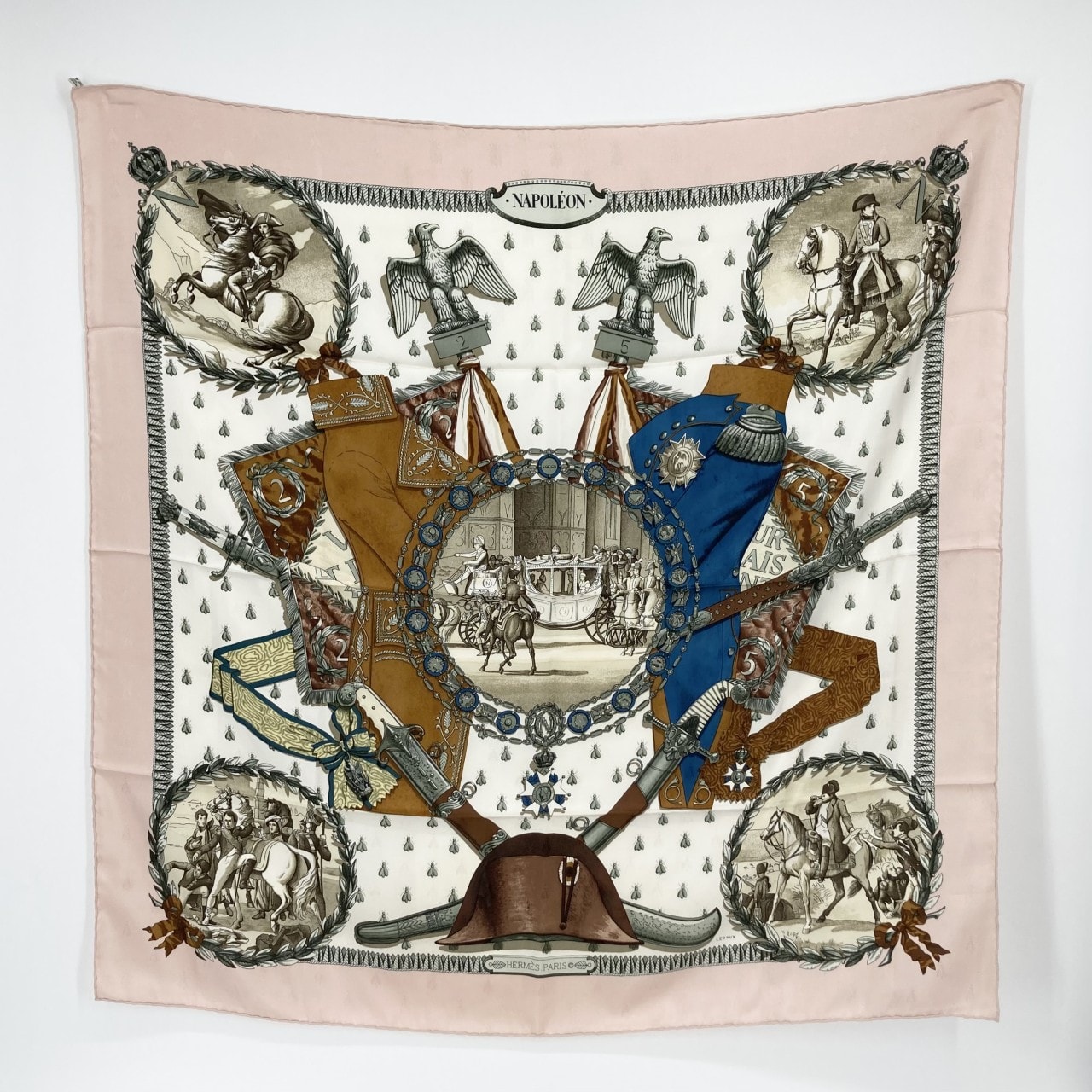 C (やや傷や汚れあり)】HERMES（エルメス） Napoléon ナポレオン カレ