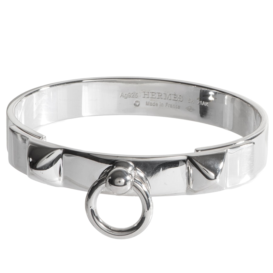 HERMES エルメス Collier de Chien コリエドシアン バングル ブレスレット シルバー【中古】