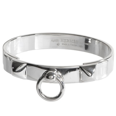 HERMES エルメス Collier de Chien コリエドシアン バングル ブレスレット シルバー【中古】