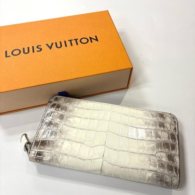 ルイ・ヴィトン LOUIS VUITTON ジッピーウォレット サハラ N99305 ニロティカス クロコダイル ホワイト系 【鑑定済み】正規品