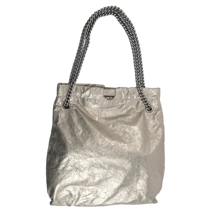 BALENCIAGA バレンシアガ クラッシュ ミディアムトート ショルダーバッグ シャンパンゴールド 742941 レディース【中古】【美品】